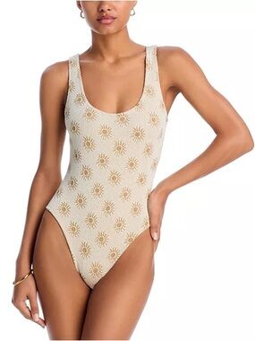 NWT Solid & Striped Medium The Luela One Piece Shimmering Sun Swimsuit